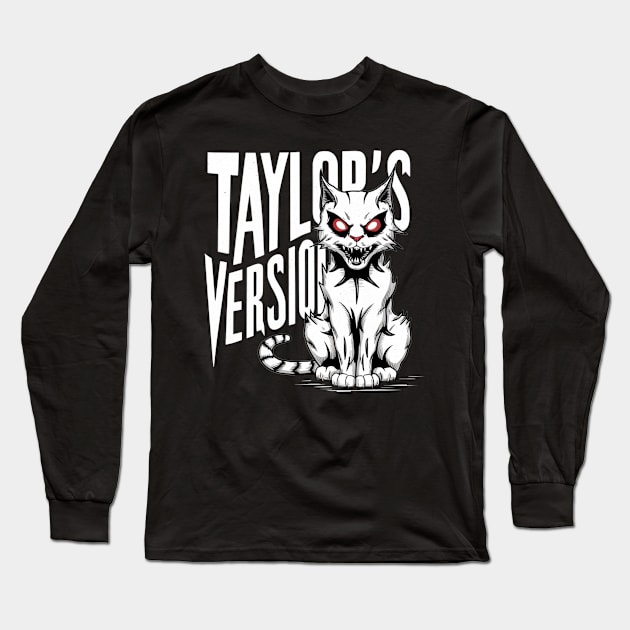 death metal taylors cat version Long Sleeve T-Shirt by Aldrvnd